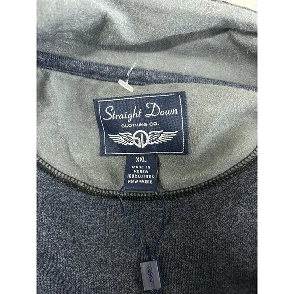 NWT Straight Down Clothing Co Men's XL 1/4 Zip Sweater Pullover Navy Blue - Picture 10 of 10